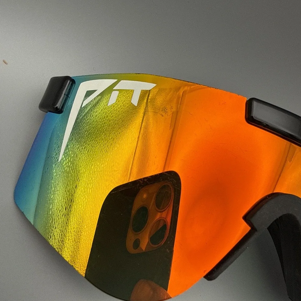 Pit Viper The Mystery Polarized Sunglasses w/ mirror lenses black frames